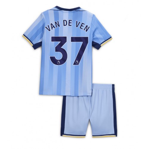 Fotbalové Dres Tottenham Hotspur Micky van de Ven #37 Dětské Venkovní 2024-25 Krátký Rukáv (+ trenýrky)